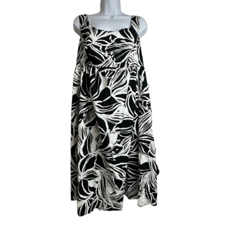 Liz Lange Maternity Black and White Print Dress Small
